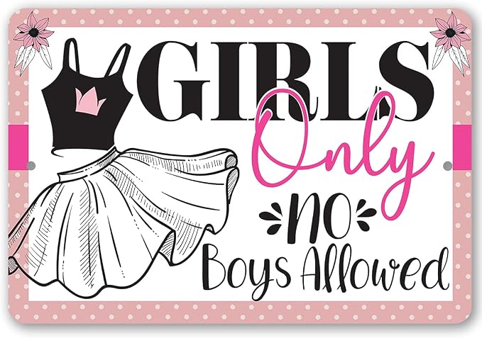 She Shed Sign - Girls Only - Metal Sign - Indoor/Outdoor Shed Art - She Shed Decor Gift, Funny Birthday Gifts for Women, Metal Shed Signs, She Shed Decorations, Christmas Presents for Women