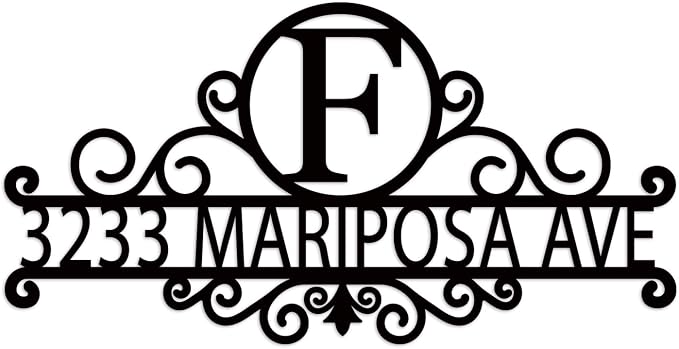 Personalized Metal House Numbers sign, Custom Metal House Sign, Metal Address Sign, Address Plaques for House Numbers, House Number Plaque