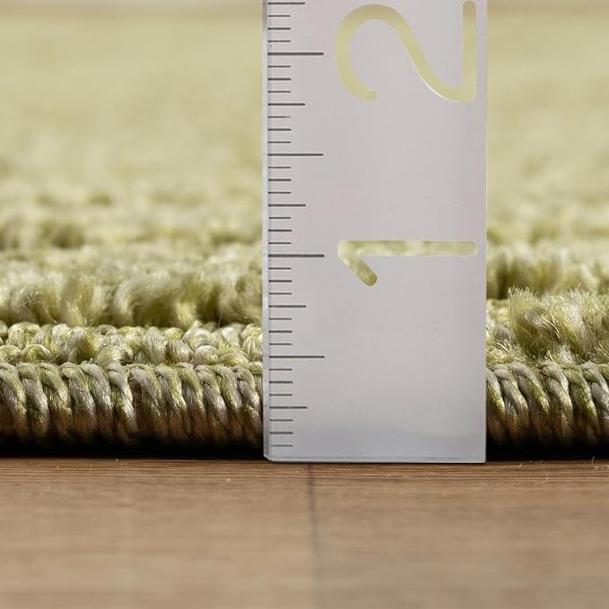 LUXE WEAVERS Modern Geometric Wave Area Rug Green 2x3