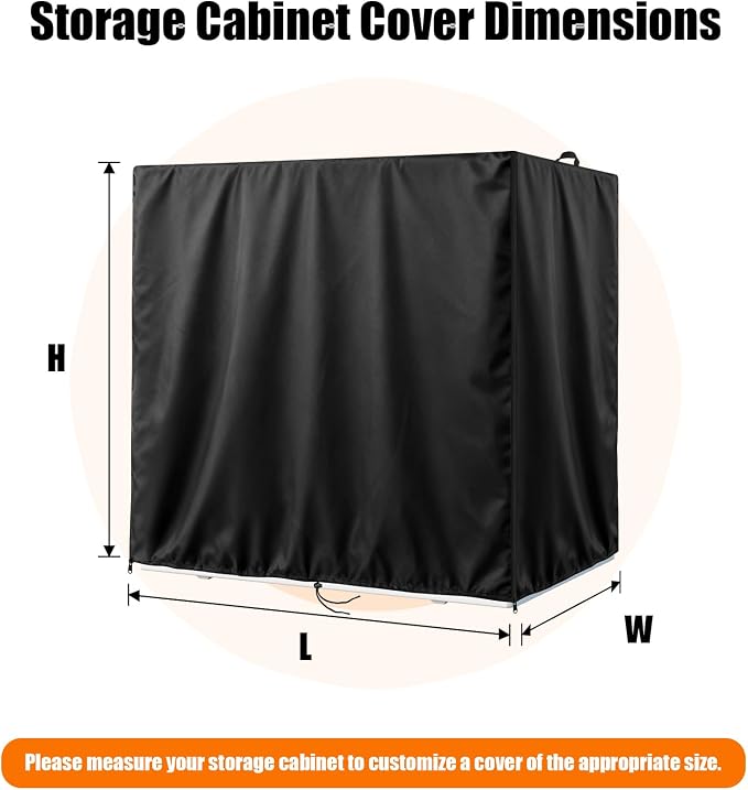 Kasla Storage Cabinet Cover, Outdoor Chest Storage Waterproof Covers, Weatherproof Cabinets Covers for Kitchen Patio Garden Backyard (Custom Cover)
