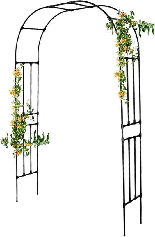 BUKLIYN Garden Arch Trellis - Length: 59in, Height: 94.5in Garden Trellis for Climbing Plants Outdoor - Garden Arch for Lawn, Party, Ceremony Wedding Decoration