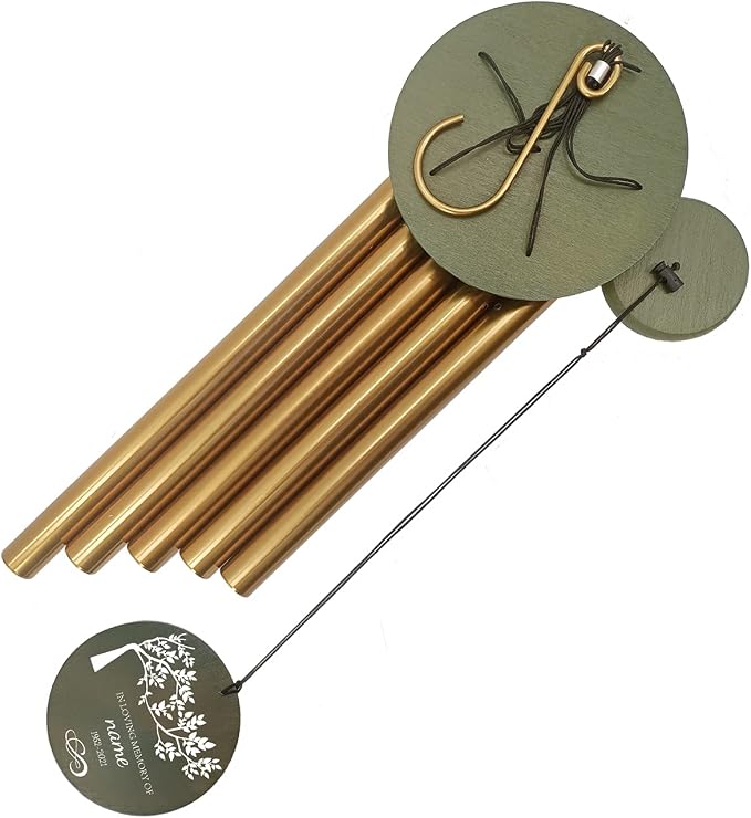 ASTARIN Memorial Tree of Life 36" Wind Chimes, Personalized Name Sympathy Wind Chime, in Memory of Loss Mom Loved One, Large Deep Tone Bereavement Windchimes for Outside Clearance(Produced in Texas)