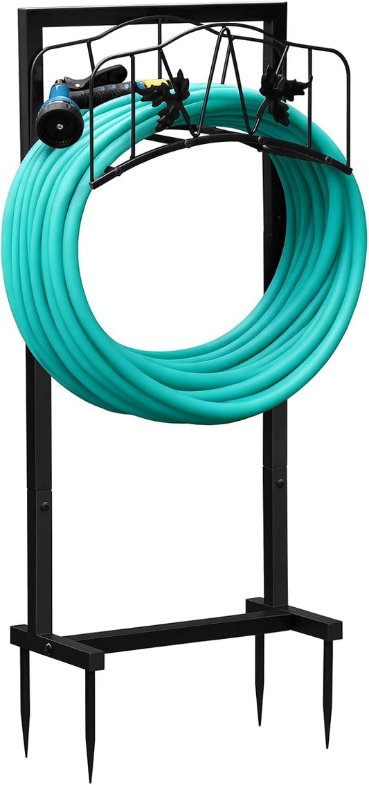 ATR ART TO REAL Garden Hose Holder, Heavy Duty Water Hose Reel For Outside Garden Hose Storage Hose Hanger Holds 150-Feet for Yard Lawn Farm(Style A)