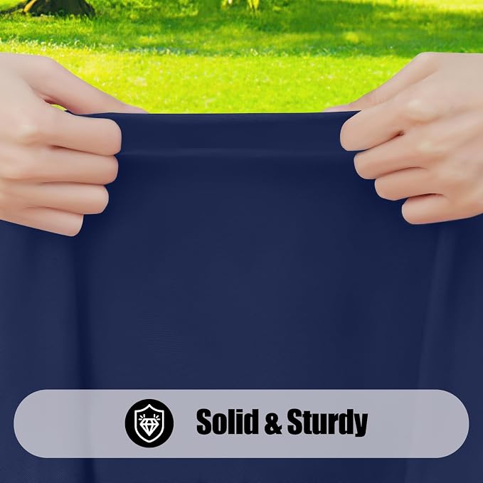 Smiry 6 Pack Rectangle Picnic Table Cloth, Waterproof Elastic Fitted Tablecloths, Washable Polyester Rectangular Patio Table Cover for Camping, Indoor and Outdoor (Navy, 36"x60")