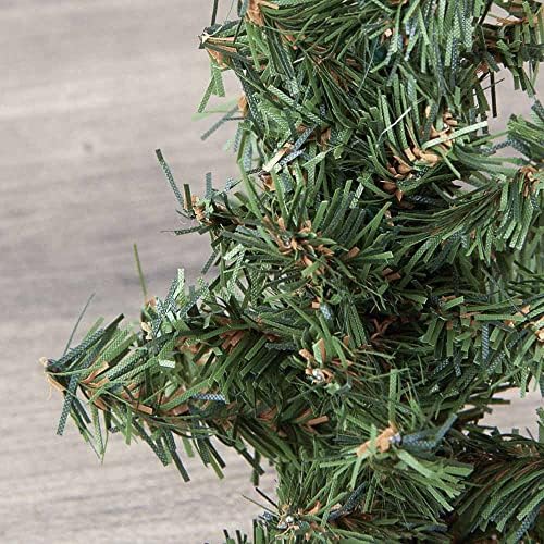 6 Mini Canadian Pine Trees – 6" Artificial Christmas Trees with Wood Bases - Image 3