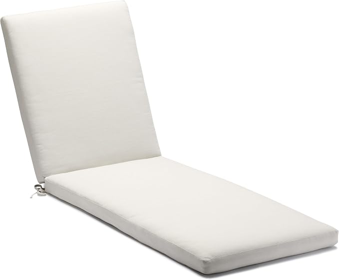 Sunbrella® Fabric 1-Piece Outdoor Chaise Cushion, 26" W x 82" L, Cast Pumice