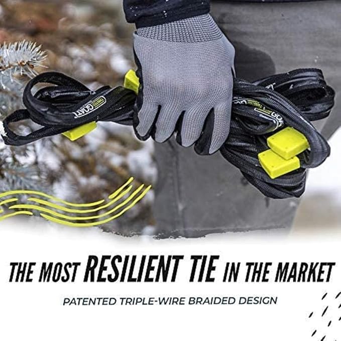 Twisted Goat Industrial Twist Ties - Heavy Duty Reusable, Flexible Ties for Securing Cargo, Transporting Goods on Roof Rack, Hanging Hammocks, Organizing Camping Gear, and More! (6 ft 4 pack)