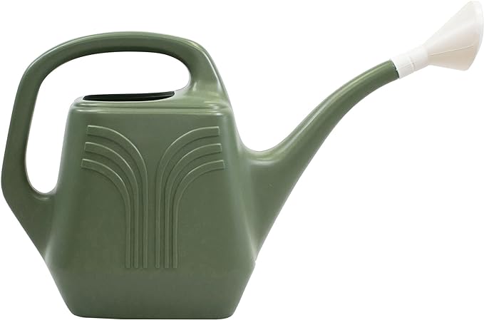 Bloem Promo Watering Can: 2 Gallon Capacity - Living Green - Durable Resin, Removable Nozzle Spout, Two Handles, Wide Mouth, for Indoor and Outdoor Use, Gardening