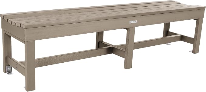 Sequoia Professional Commercial Grade Weldon Backless Picnic Bench, 6ft, Woodland Brown