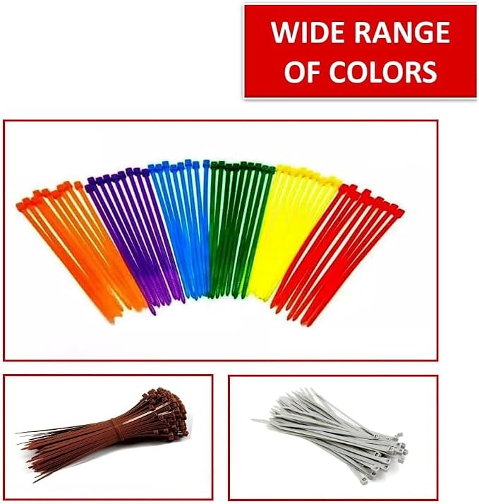 Kable Kontrol Pink Zip Ties 8 Inch 1000 Pcs, 50 Lbs Tensile Strength, Self-locking Nylon Colored Cable Ties Wire Wraps for Indoor or Outdoor Use