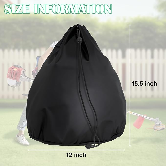 Trimmer Engine Cover Weed Eater Covers for Weed Eater Edger | For Pole Saw Brush Cutters and Hedge Heavy Duty Waterproof Cover 3-Piece Set Black