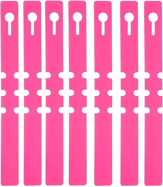 KINJOEK 1200 PCS Pink Plant Labels Tags, Adjustable Wrap Around Waterproof Hanging Garden Tree Tags Plant Loop Tag for Identifying Various Outdoor Nursery Plants Flowers, 2x20cm