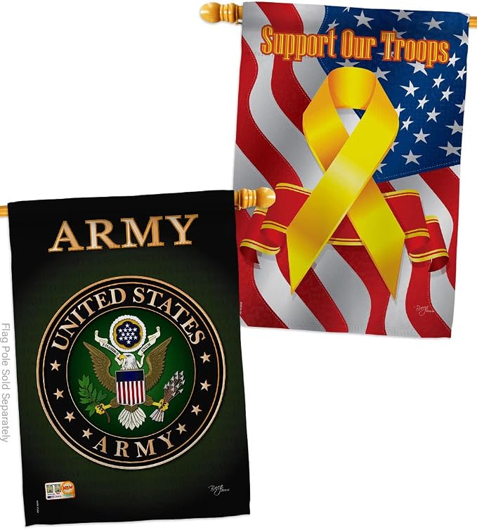Army House Flag - Pack Armed Forces Rangers United State American Military Veteran Retire Official Support Our Troops - Decoration Banner Small Garden Yard Gift Made in USA 28 X 40