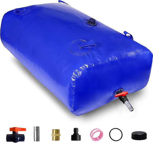 1000 L/264 gal Water Bladder Storage Containers, Foldable Portable Water Tank Large Capacity Soft Water Bag, Drought Resistance, Fire Prevention, Emergency Water