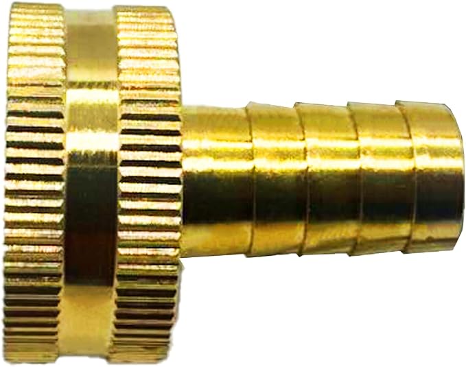 Garden Hose Adapter Swivel Fitting GHT 3/4 to 1/2 Hose Drip Irrigation Tubing to Faucet - Reusable Connector Fittings for Most Rain Bird, Orbit, Dig, Toro 1/2 Tubing x 3/4" GHT(10PCS)