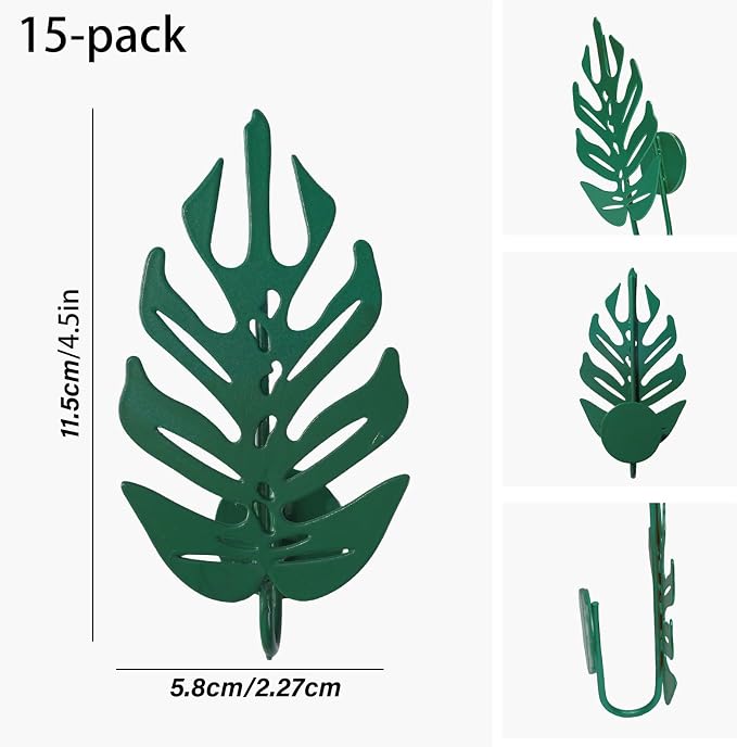 5pcs Plant Wall Clips for Vines – Premium Plant Supports & Wall Hooks for Indoor Pothos, Monstera, Ivy, and Climbing Plants – Durable Iron Fixtures with Strong Grip for Garden Decoration