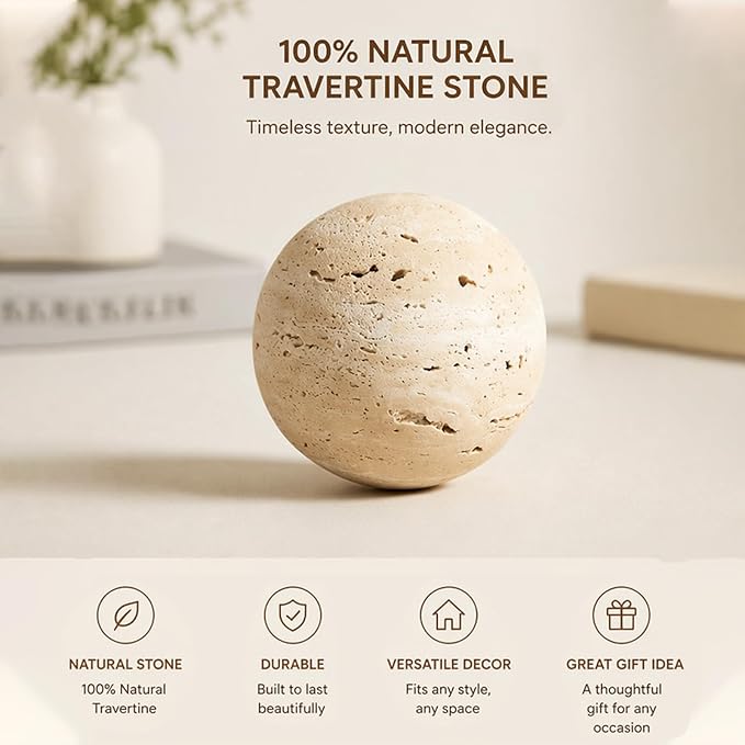 Limestone Balls, Natural Stone Balls, Natural Home Decor, Decorative Balls, Sustainable Bookshelf and Coffee Table Decorations
