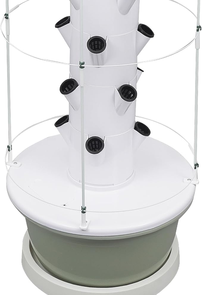 Hydroponics Growing System, 36 Pods Large Vertical Hydroponic Growing Tower with with Climbing Trellis, 9-Tier Indoor Gardening System for Herb Vegetable Fruit (Light Green, 36 Pods)