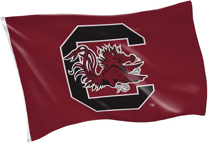 NCAA University of South Carolina Flag with Grommets, 3'x5' Outdoor College Flags & Banners for Garden Patio Indoor Wall Décor