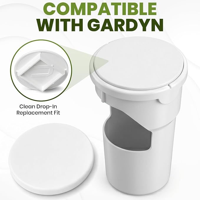 15-Pack Pod Caps Compatible with Gardyn Hydroponic System - White PETG Opaque Covers for Indoor Gardening - Custom Fit Light Blocking Lids