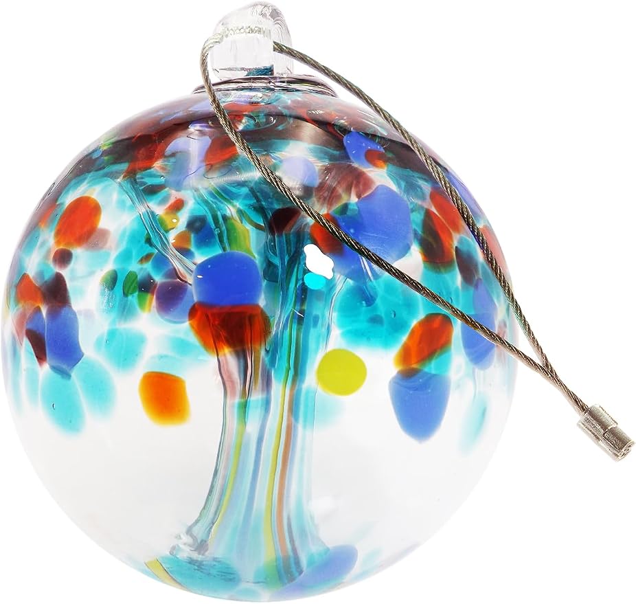 Dale Tiffany AS22238-D6 Tree of Life Glass Gazing Ball, Devotion, 6"