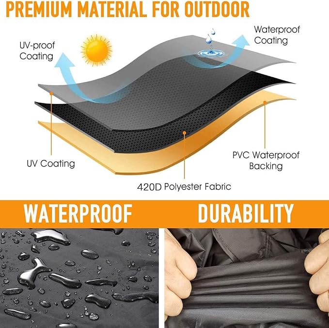 Patio Heater Cover for EAST OAK Pyramid Patio Heaters TS48BN3, 91in Patio Heater Covers Waterproof with Zipper for Outdoor Heaters-91"H x 22"W x 22"L