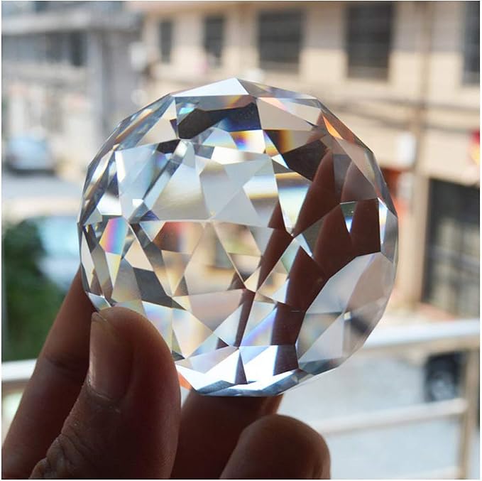 5pcs Clear Cut Crystal Sphere 50mm Faceted Gazing Ball Glass Ball Prisms Suncatcher Home Hotel Photography Décor