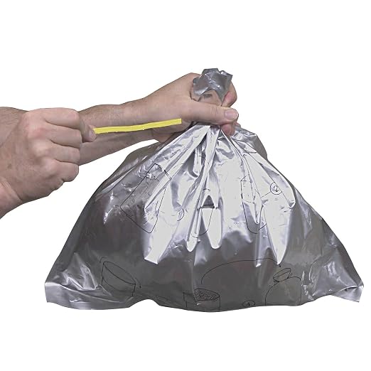 Justrite 26827 Aluminum/Polyethylene Disposable Bucket Liner with Twist-Tie, for Smoking Receptacles (Pack of 10), Gray