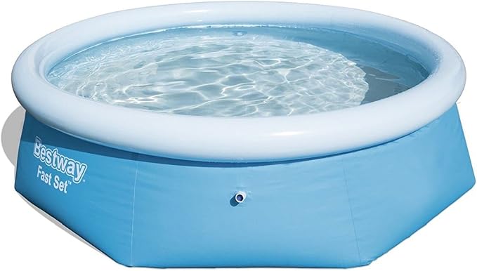 Bestway 57008 8' Clear Fast Set Above Ground Pool-Blue, 8 Ft, 8ft