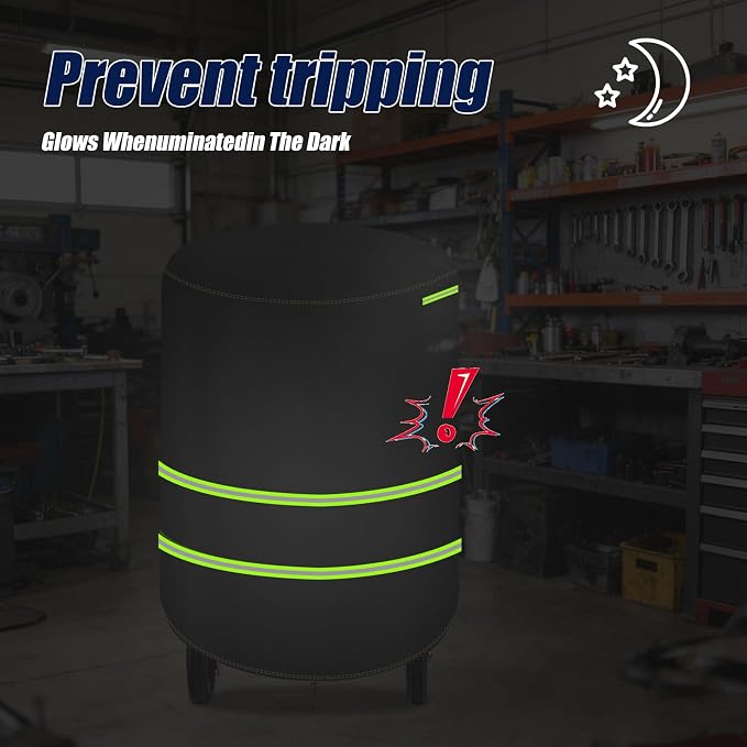 Upright Air Compressor Cover, 600D Heavy Duty Waterproof Air Compressor Cover, Suitable for 20-30 Gallon Vertical Air Compressors and Other Air Compressor Covers of the Same Size (Black)