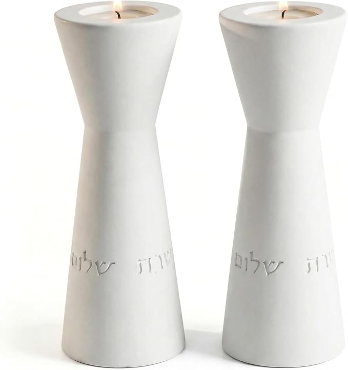 Aura Luxury Candle Holder Set – Modern Décor for Living Room & Dining Table - White