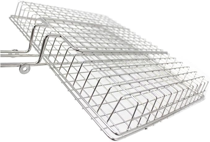 BBQ Grilling Basket - Fish Grill Basket & Rack - Outdoor Accessories