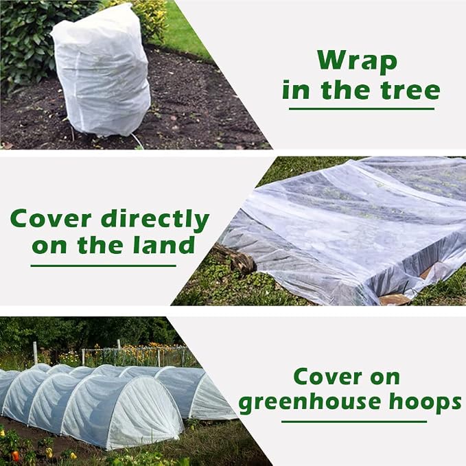 Plant Freeze Protection Cover, 5x30ft Frost Cloth Winter Garden Blanket, Floating Row Cover for Cold Weather and Shade, Perfect for Outdoor Vegetables, Trees, Greenhouse