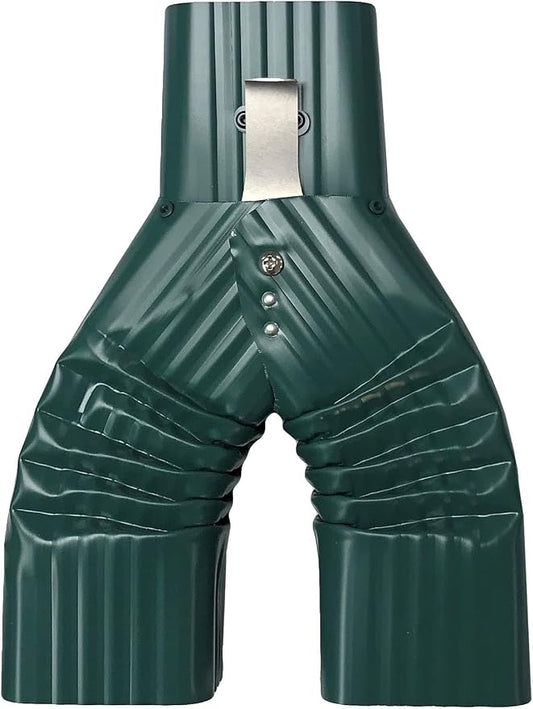 Basic Downspout Diverter for Rain Barrels (2x3), Made in The U.S.A. (Grecian Green)