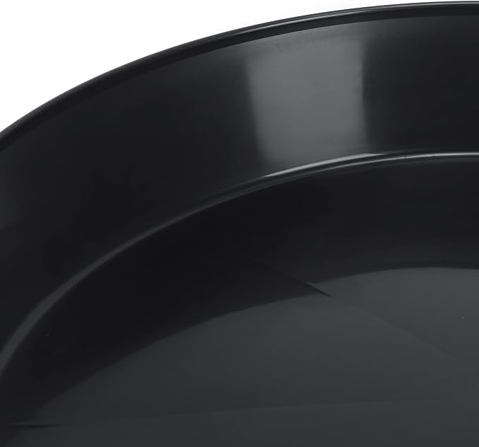 Saucers, 12 Inch, Black, Case of 5 Plant Saucer | Polypropylene, Heavy Duty Indoor/Outdoor, Drip Pan & Tray, Collects Excess Water, Made in USA