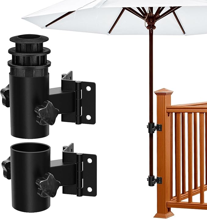 Stainless Steel Umbrellas Deck Mount, Heavy Duty Deck Umbrella Holder, Patio Umbrella Base