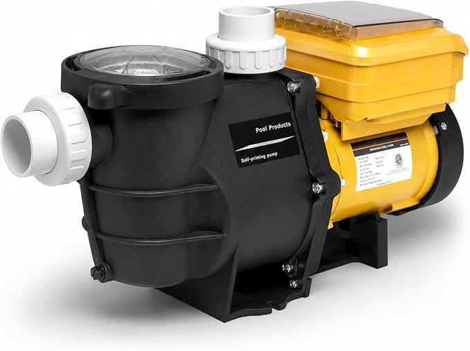 XtremepowerUS 1.5HP High Flow Variable Speed Pool Pump Intelligent Control Panel Swimming Pool Pump Inground with 2" Inch Fitting Adapter Slip-On Set, 230V