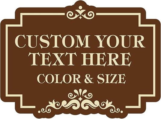 Custom Sign Outdoor Metal - Personalized Sign for Outside House,Deliver Delivers,Road,Pool,Yard,Garden,Porch,Backyard,Business,Fade Resistant Highly Visible 10 x 7 inch