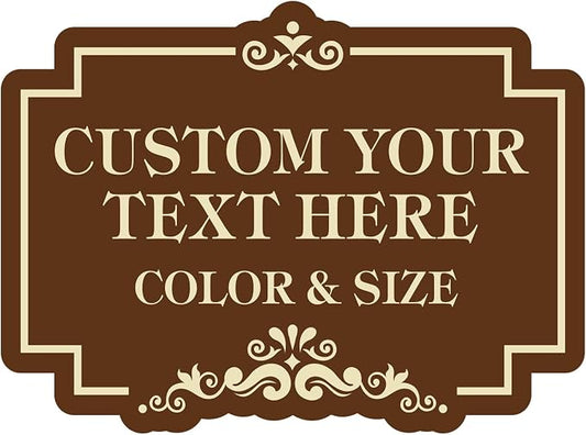 Custom Sign Outdoor Metal - Personalized Sign for Outside House,Deliver Delivers,Road,Pool,Yard,Garden,Porch,Backyard,Business,Fade Resistant Highly Visible 15 x 10 inch