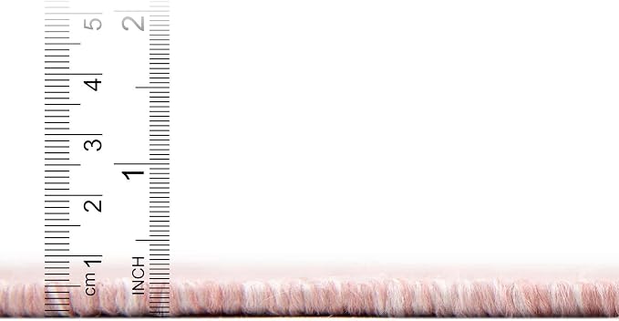Unique Loom Collection Casual Transitional Solid Heathered Indoor/Outdoor Flatweave Area Rug (2' x 8' Runner, Whisper Pink/Ivory)