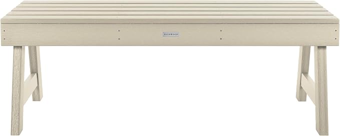 Highwood Weatherly Backless Bench, 4-Feet, Whitewash