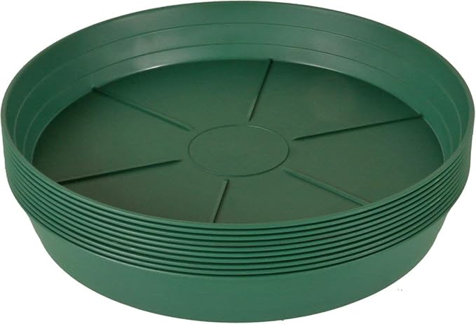 Hydrofarm HGS14P Green Premium Saucer 14", Pack of 10
