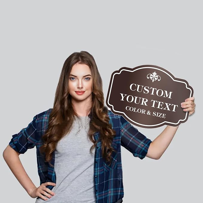 Custom Sign - Custom Sign Outdoor Metal,Personalized Metal Signs for Outside,Yard,Wall,Office,Business,Garden,Gate,Porch,Garage Ultra Clear Waterproof 24 x 17 inch