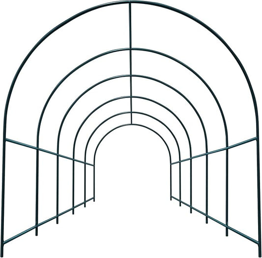 YardGrow Greenhouse Frames for Larger Hot Garden House Support Arch Frame Climbing Plants/Flowers/Vegetables Outdoor (16.4x7x7.2 FT)