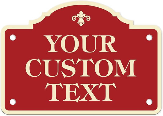 Custom Sign, Customized for Outdoor/Indoor Use, Personalized Designer Style Sign, 24 Colors, Rust-Free Thick ACM - Horizontal Round Corner 7x10 Inch, 24 Colors, Rust-Free Thick ACM by My Sign Center, USA - Vertical