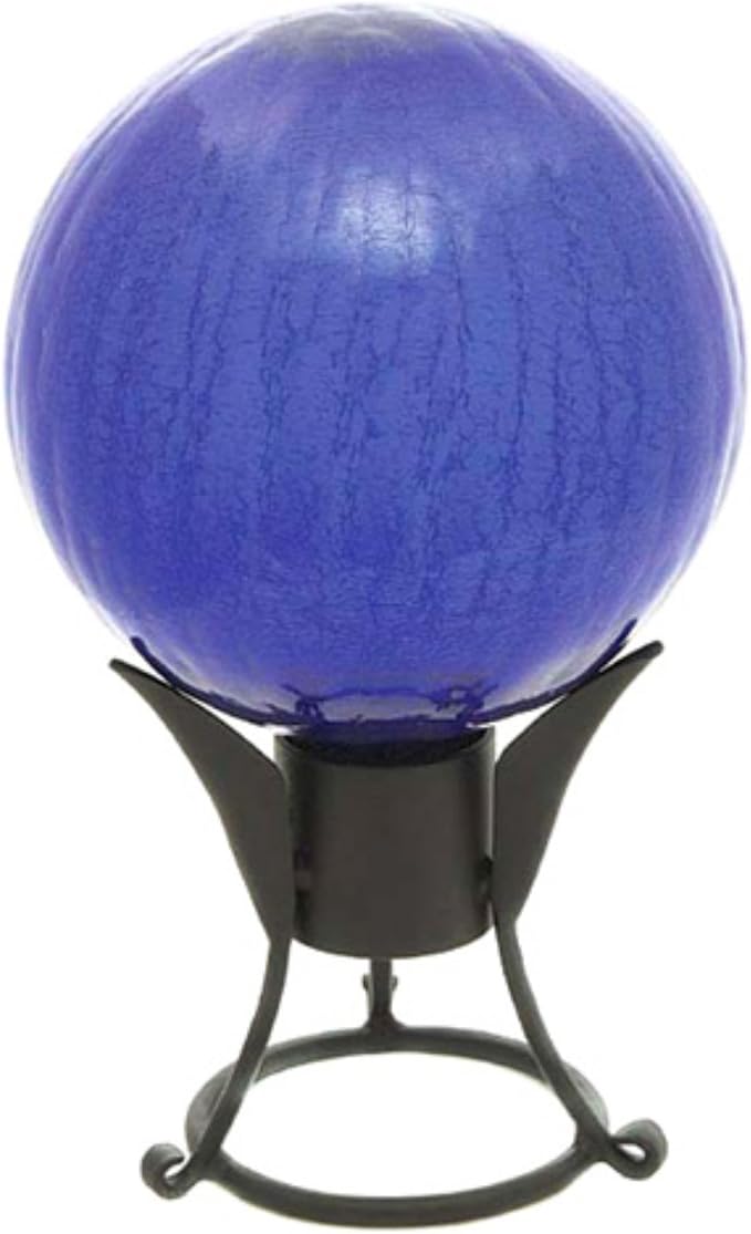 Achla Designs 12-Inch Crackle Gazing Globe Ball, Blue Lapis