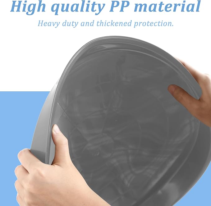 Eccliy 12 Pcs Plastic Plant Saucers Round Plant Tray Large Flower Pot Heavy Duty Planter Water Trays Thick Planter Drip Saucers for Indoors and Outdoors(20 Inch,Gray)