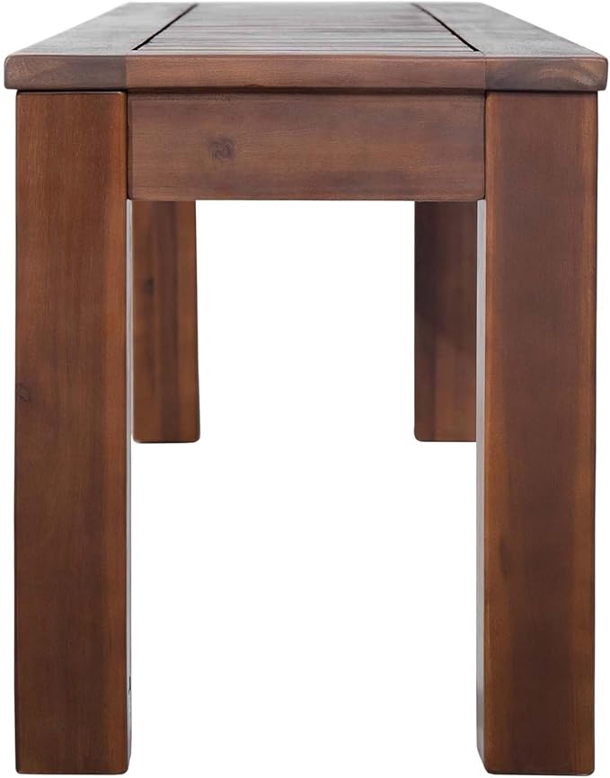 Christopher Knight Home Manila Outdoor Acacia Wood Dining Bench (Set of 2), Dark Brown