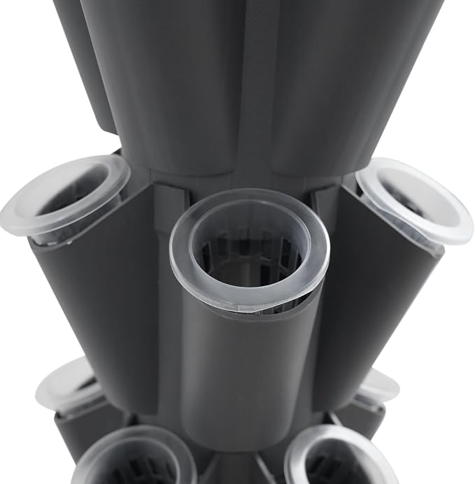 Hydroponic Growing Tower with Grow Lights, 40 Holes Vertical Planter Tower Hydroponics Growing System Kit with Wheels, for Fruits, Vegetables, Herbs and Miniature Greens (White)