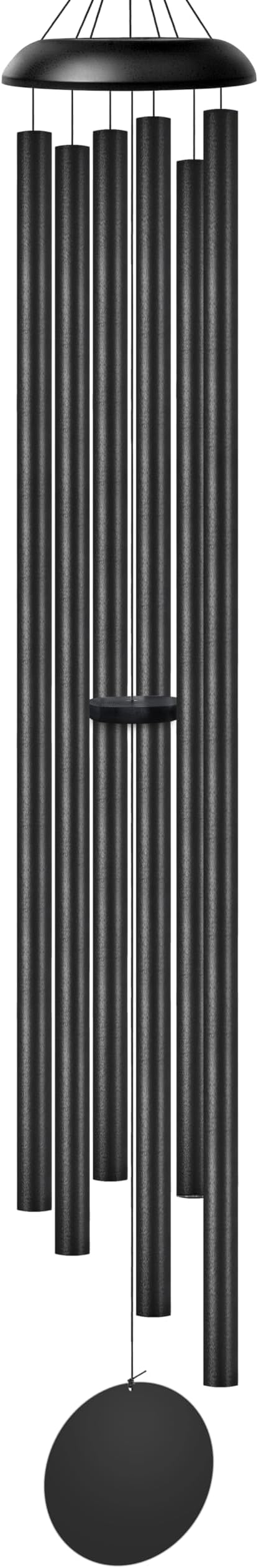 80" Extra Large Wind Chimes with Outside Deep Tone, 6 Thick and Bold Aluminum Tubes, Coolest Metal Windchimes Outdoor Wind Chime, Unique Gift for Mom Women Grandma Neighbors, Garden Decoration(Black)